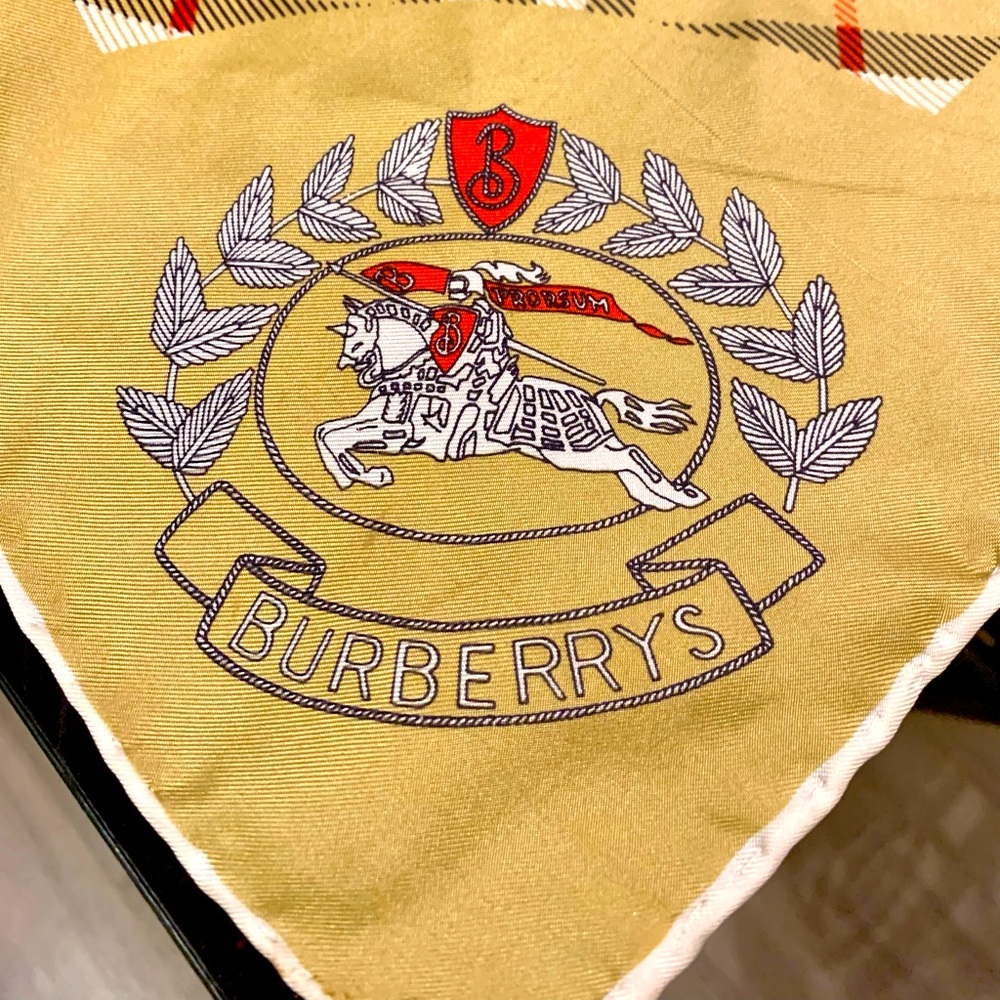 Vintage Burberrys pure silk scarf